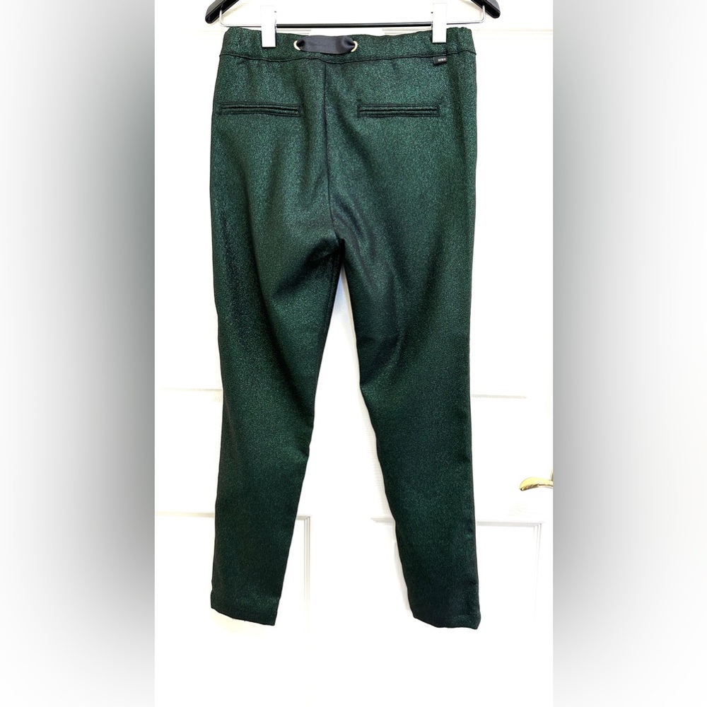 NWOT Reiko France Faustine Green Glitter Drawstring Pants - Picture 7 of 14